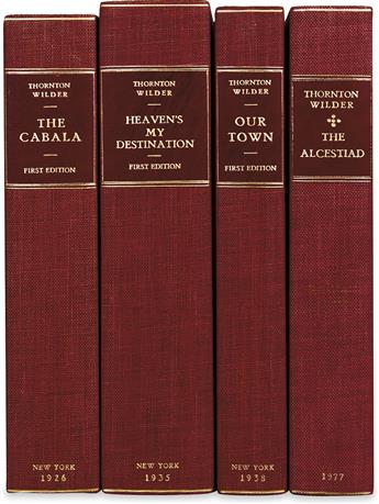 WILDER, THORNTON. Group of 4 First Editions.